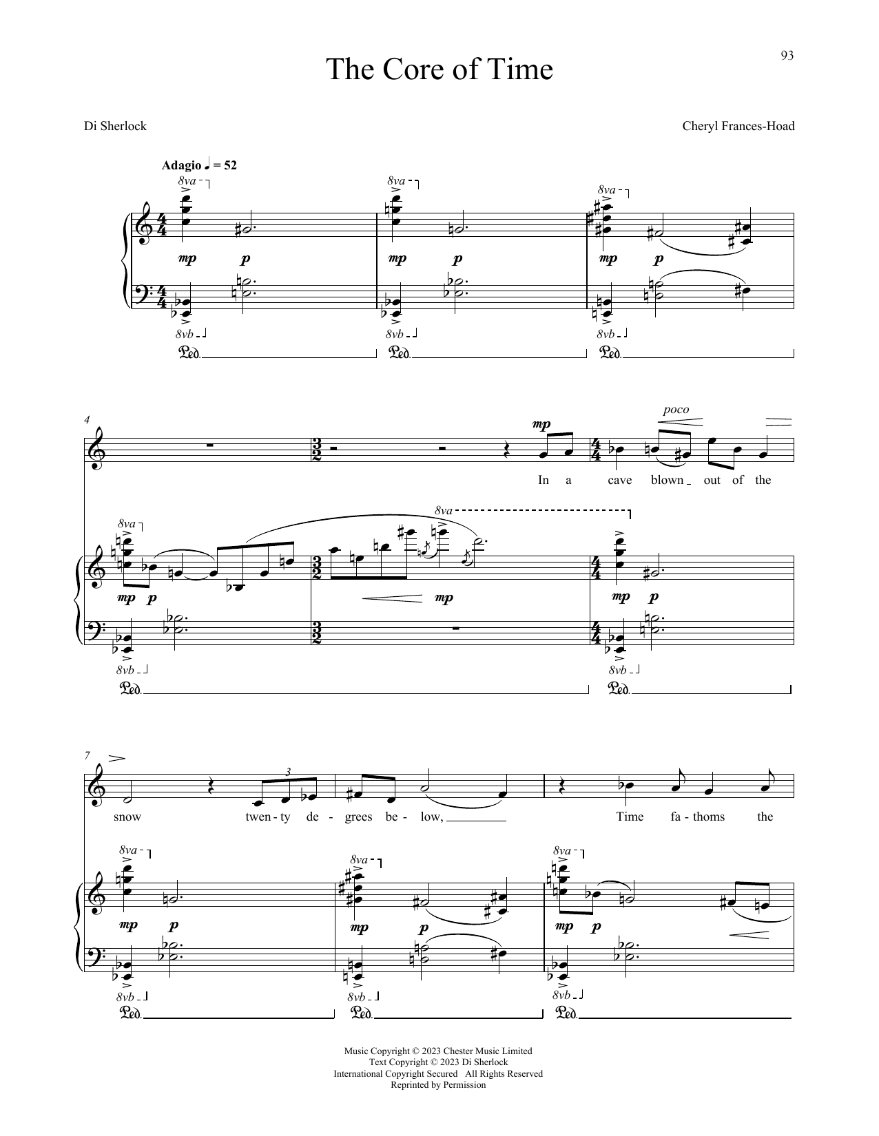 Produktgalerie: Seite 1 von 1 The Core Of Time, Cheryl Frances-Hoad, Gesang, Klavier
