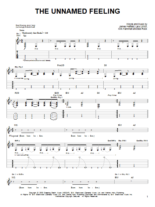 Produktgalerie: Seite 1 von 1 The Unnamed Feeling, Metallica, Gitarre