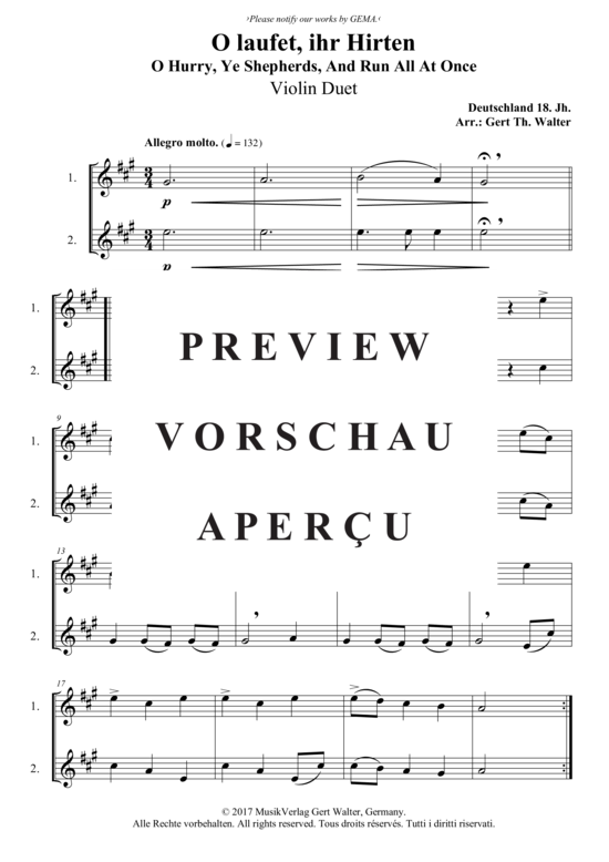 Produktbild zu: O laufet, ihr Hirten Traditional
