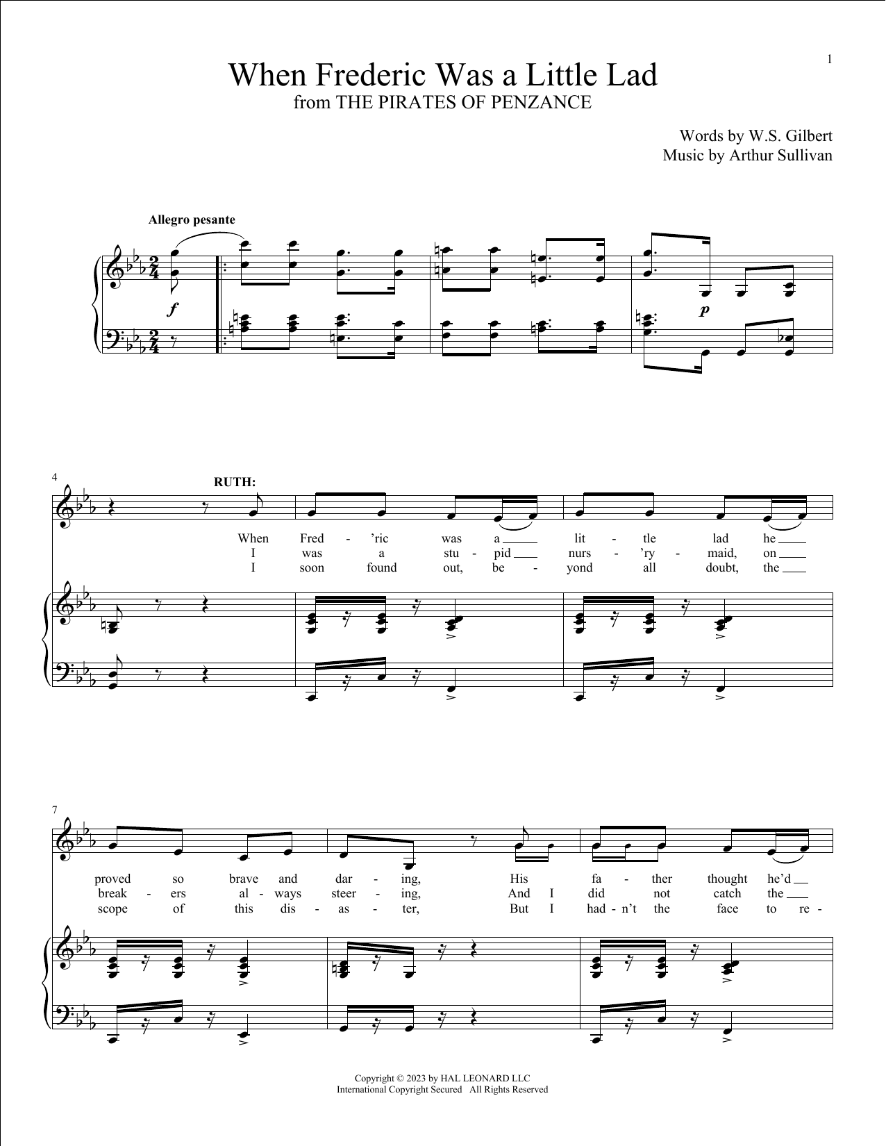 Produktbild zu: When Frederic Was A Little Lad (from The Pirates Of Penzance)