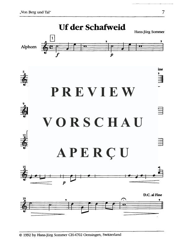 Produktgalerie: Seite 9 von 11 Von Berg and Tal, , Alphorn Soli, Duette, Trios