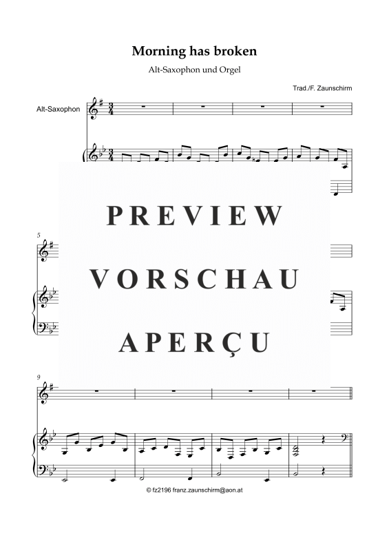 gallery: Morning has broken, , Altsaxophon und Orgel