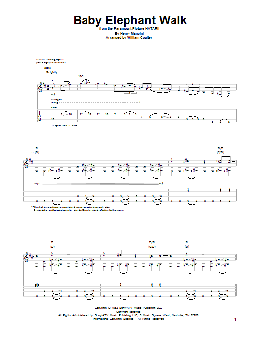 Product gallery: Page 1 of 1 Baby Elephant Walk, Henry Mancini