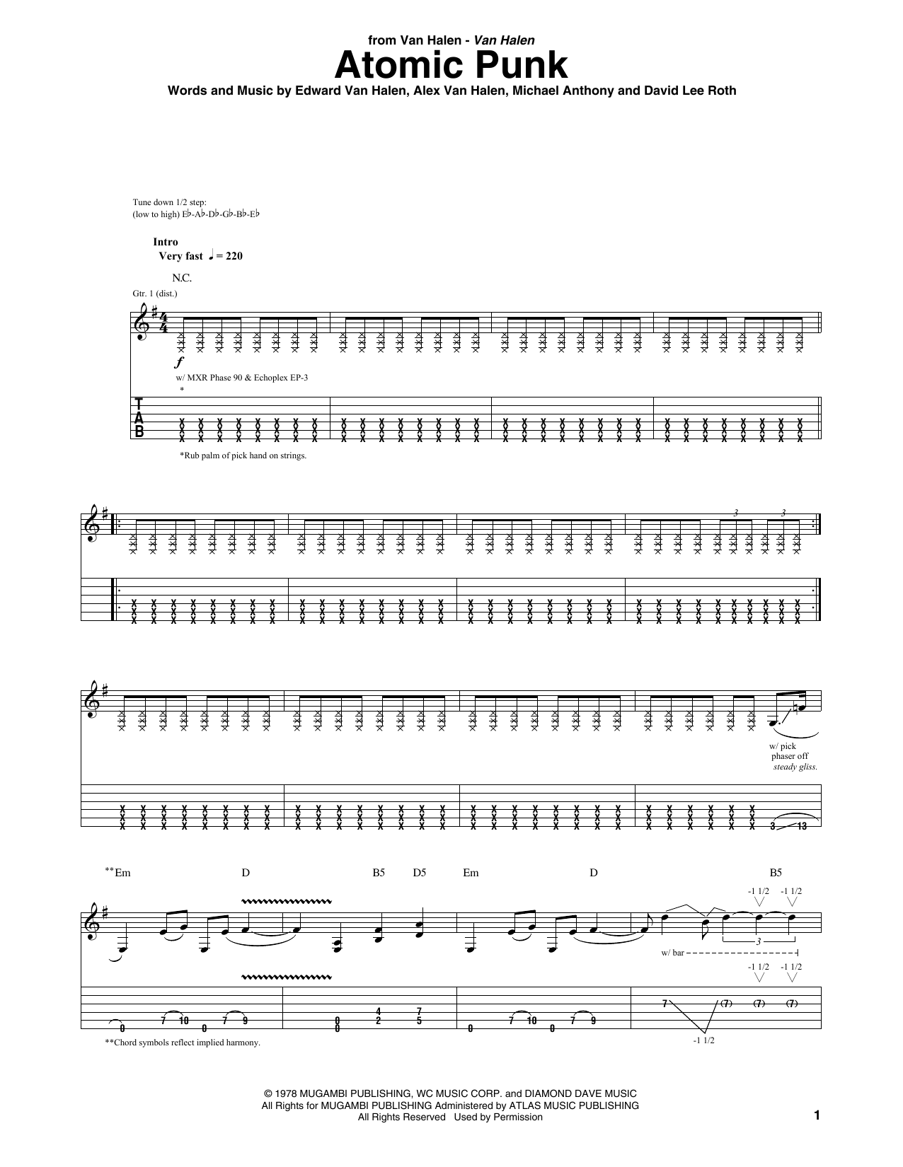 Produktgalerie: Seite 1 von 1 Atomic Punk, Van Halen, Gitarre