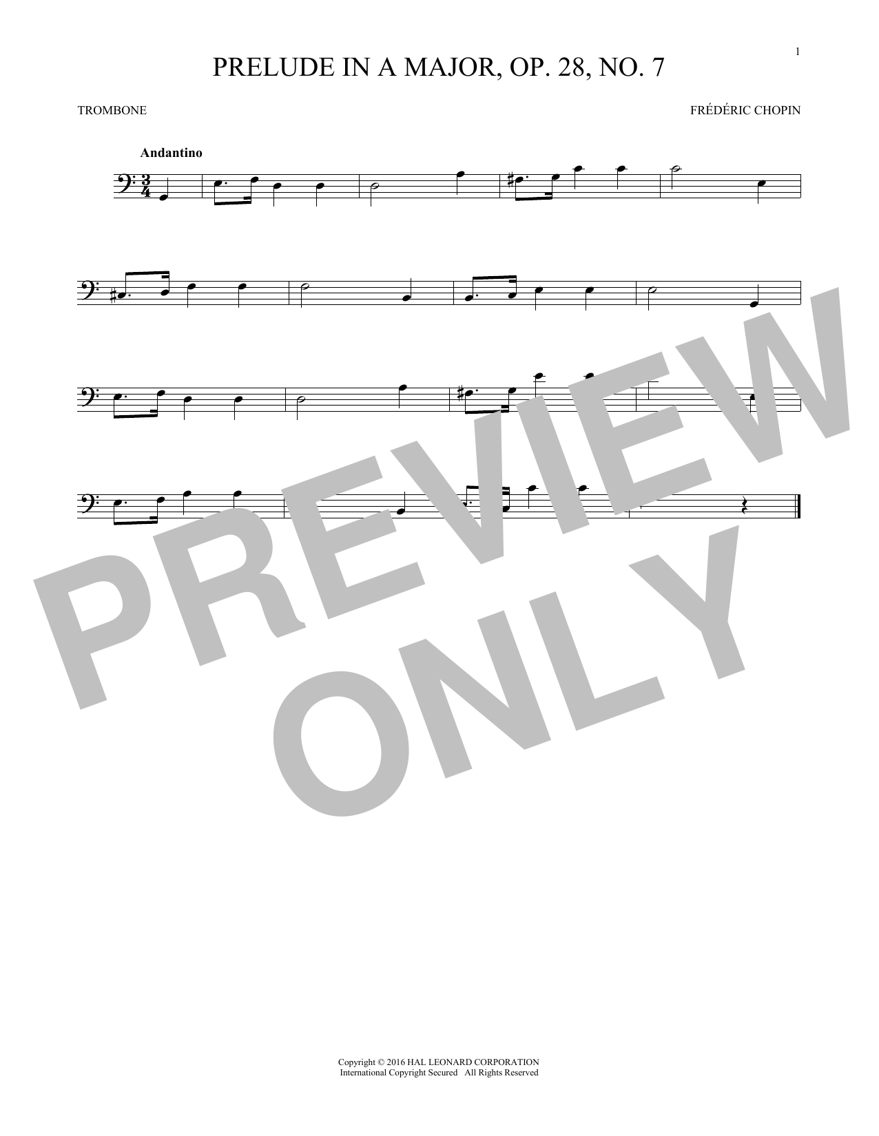 Product gallery: Page 1 of 1 Prelude In A Major, Op. 28, No. 7, Frédéric Chopin