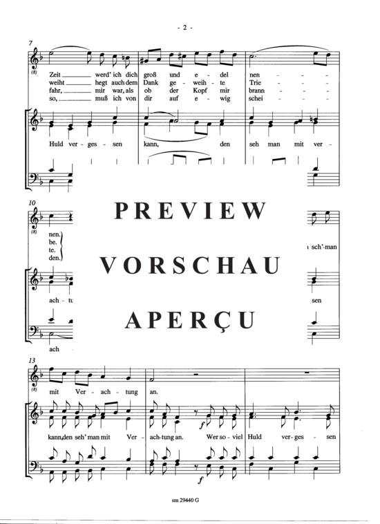Product gallery: Page 3 of 7 Vaudeville, Wer soviel Huld vergessen kann , , (tenor solo + mixed choir)