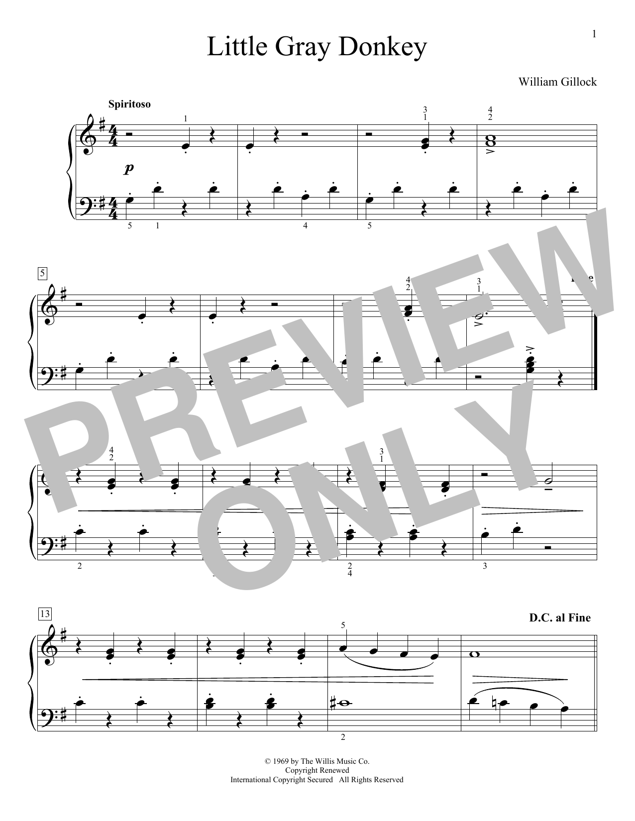 Produktgalerie: Seite 1 von 1 Little Gray Donkey, William Gillock, Klavier