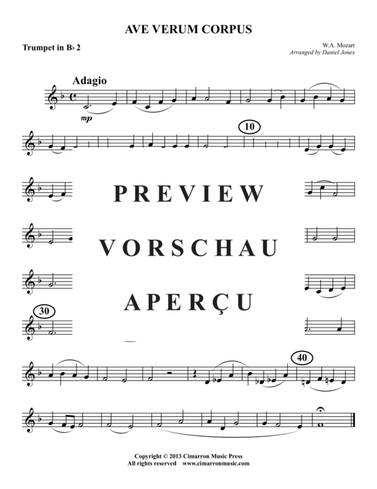 Produktgalerie: Seite 5 von 8 Ave Verum Corpus , , (Blechbläser-Quintett)