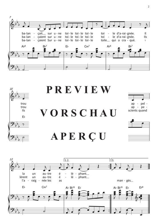 Produktgalerie: Seite 5 von 5 Un é lé phant qui se balanç ait, , (Gesang + Klavier)