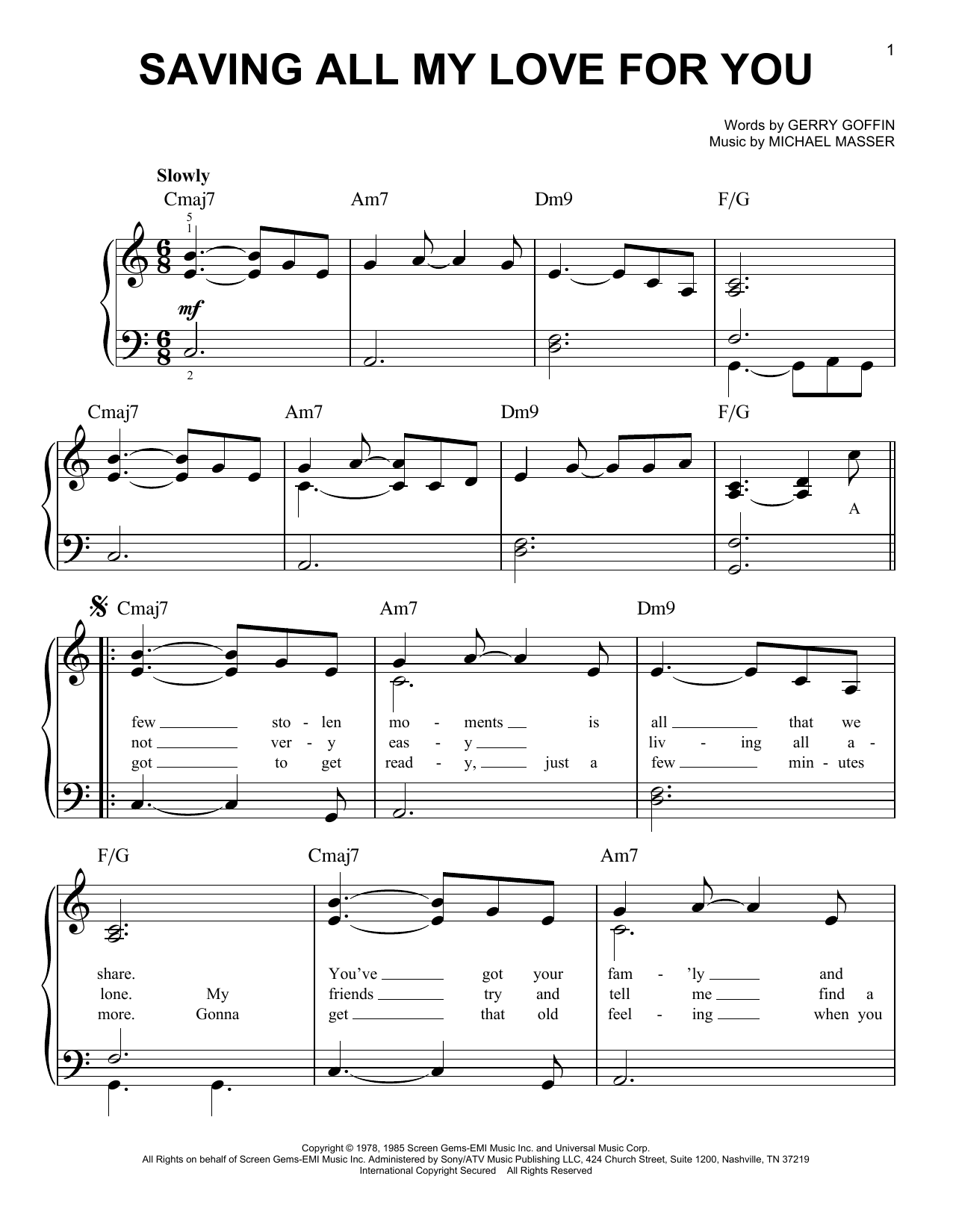 Produktbild zu: Saving All My Love For You