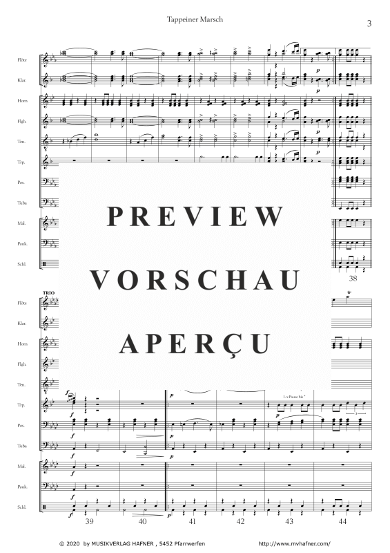 Product gallery: Page 7 of 11 Tappeiner Marsch, , (large wind orchestra)