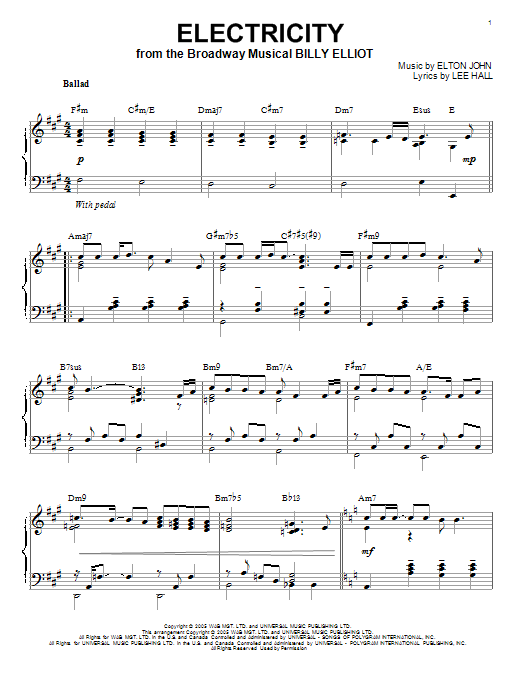 Product picture to: Electricity [Jazz version] (arr. Brent Edstrom)
