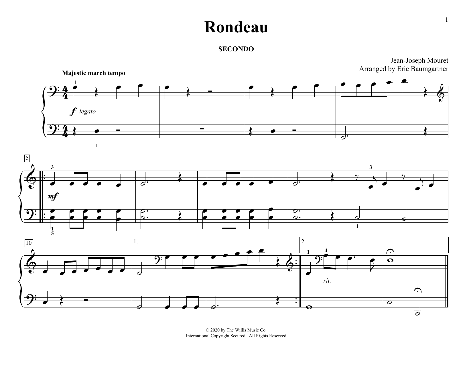 Produktbild zu: Rondeau (arr. Eric Baumgartner)