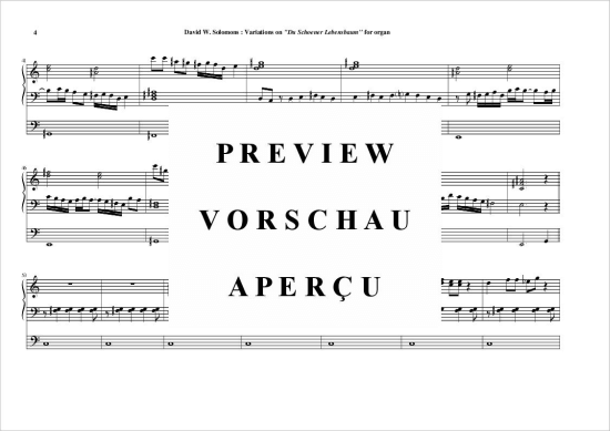 gallery: Variationen auf Du schöner Lebensbaum , , (Orgel Solo)