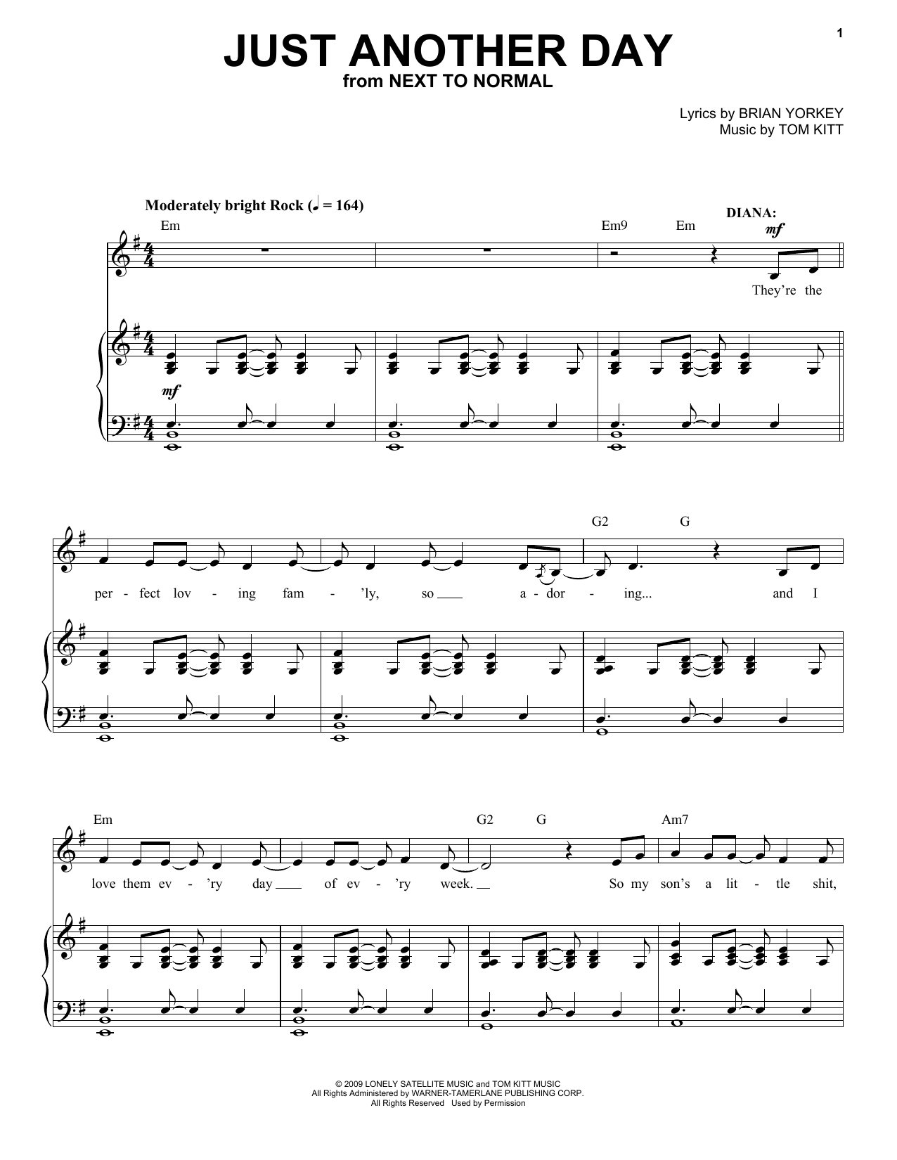 Produktbild zu: Just Another Day (from Next to Normal)