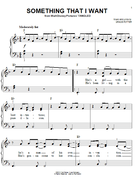 Produktbild zu: Something That I Want (from Disney's Tangled)