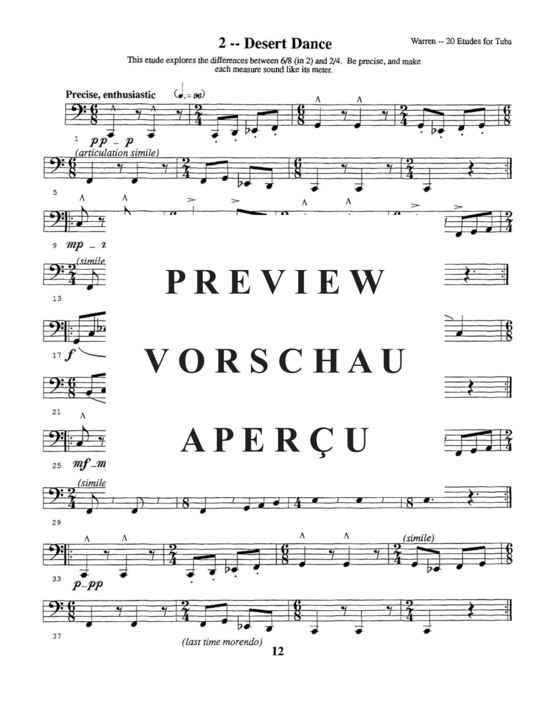Product gallery: Page 20 of 21 Twenty Etudes and Four Duets , , (Tuba Solo)