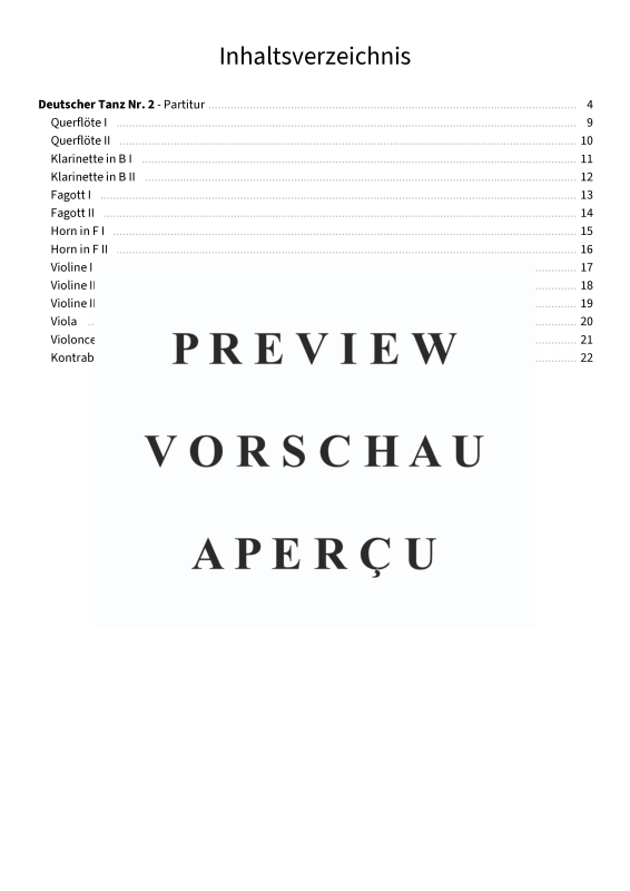 Produktgalerie: Seite 5 von 11 Deutscher Tanz Nr. 2, , Jugendkammerorchester