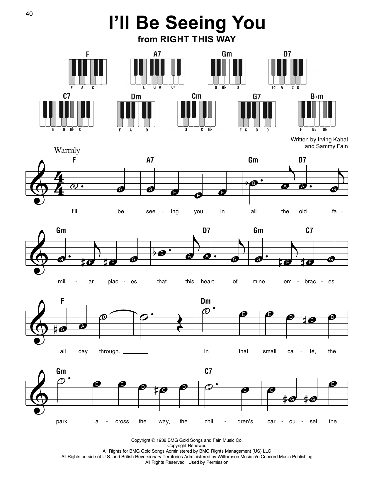 Produktbild zu: I'll Be Seeing You (from Right This Way)