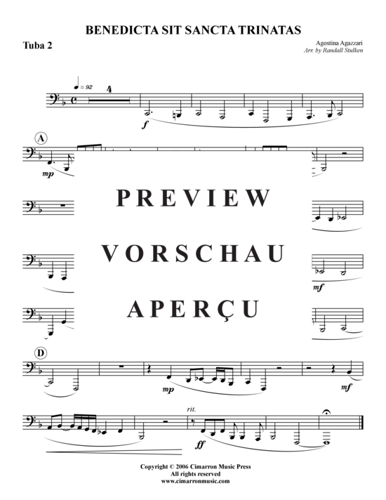 Product gallery: Page 9 of 9 Benedicta Sit Sancta Trinitas , , (Tuba Quartet: 2x Baritone, 2xTuba)