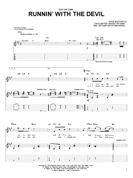 Produktgalerie: Seite 1 von 1 Runnin' With The Devil, Van Halen, Gitarre