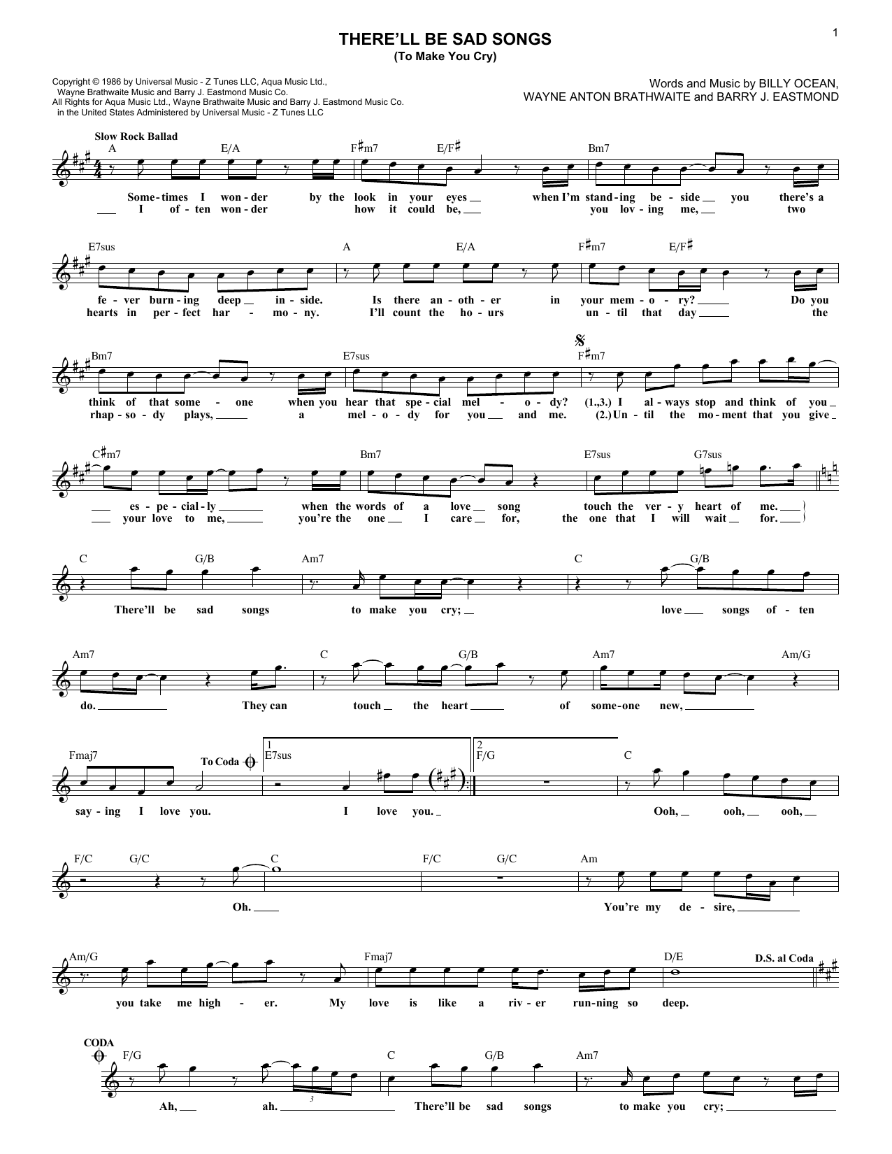 Produktbild zu: There'll Be Sad Songs (To Make You Cry)