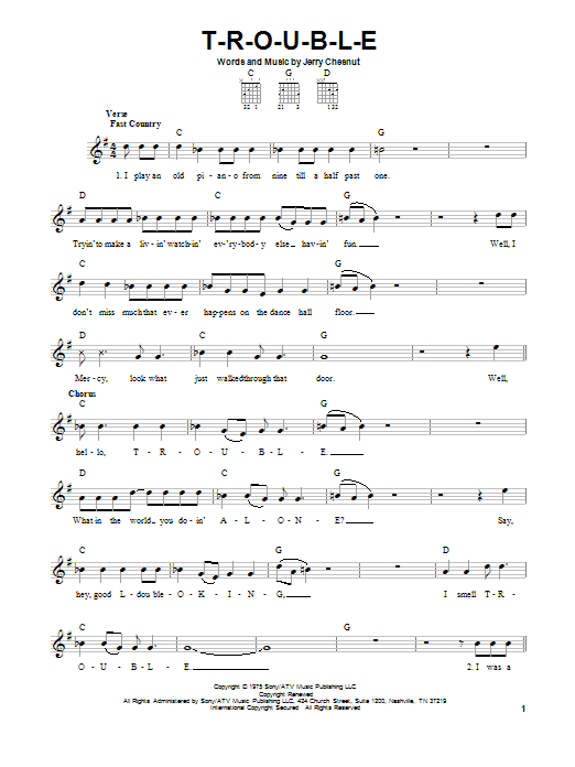 Produktgalerie: Seite 1 von 1 T-R-O-U-B-L-E, Elvis Presley, Gitarre
