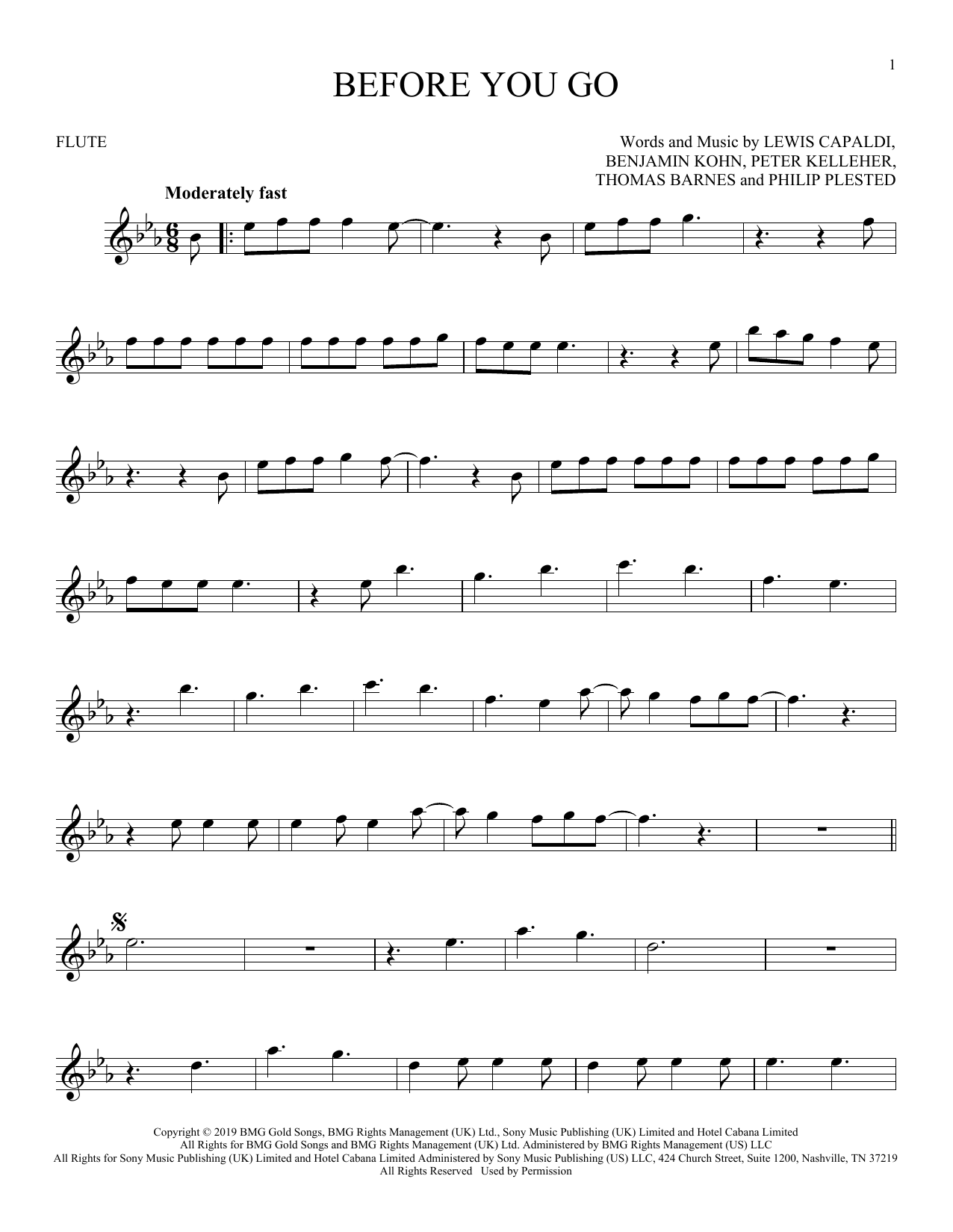 Product gallery: Page 1 of 1 Before You Go, Lewis Capaldi