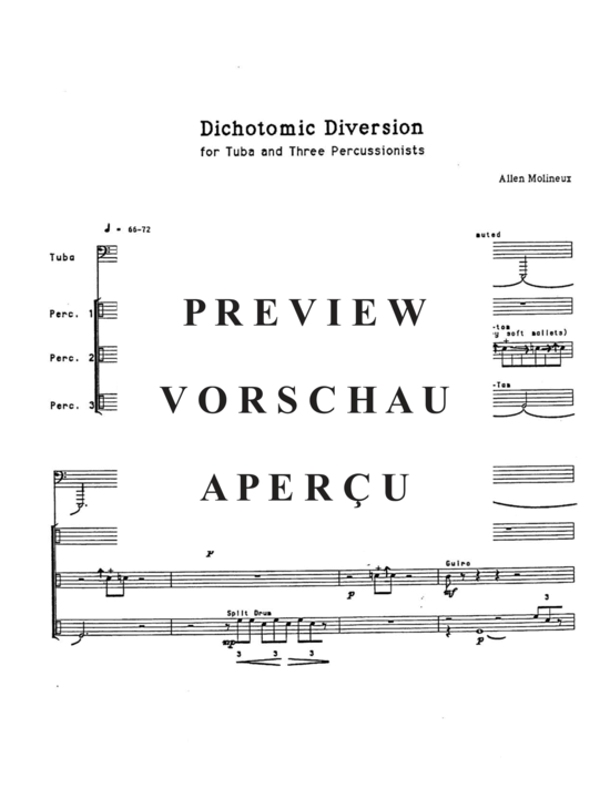 Product gallery: Page 5 of 21 Dichotomic Diversion , , (Tuba Solo + 3x Percussion)