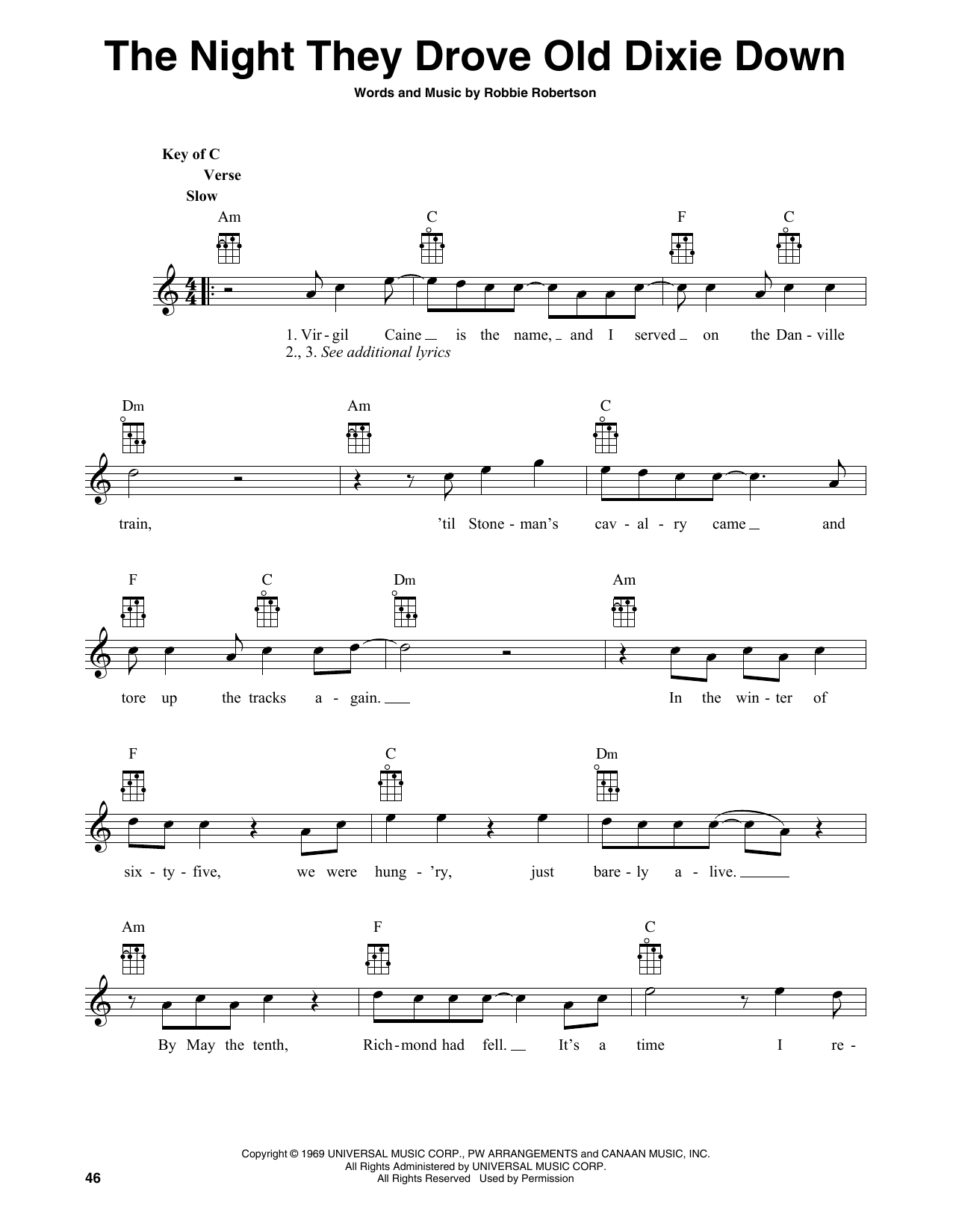 Produktgalerie: Seite 1 von 1 The Night They Drove Old Dixie Down (arr. Fred Sokolow), The Band, Banjo