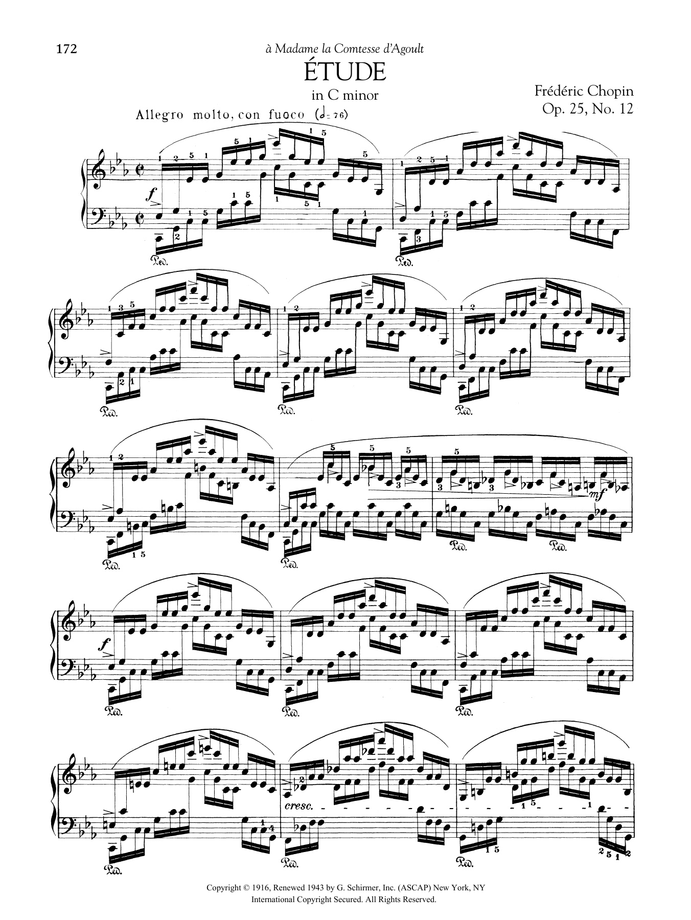 Product gallery: Page 1 of 1 Etude in C minor, Op. 25, No. 12, Frédéric Chopin