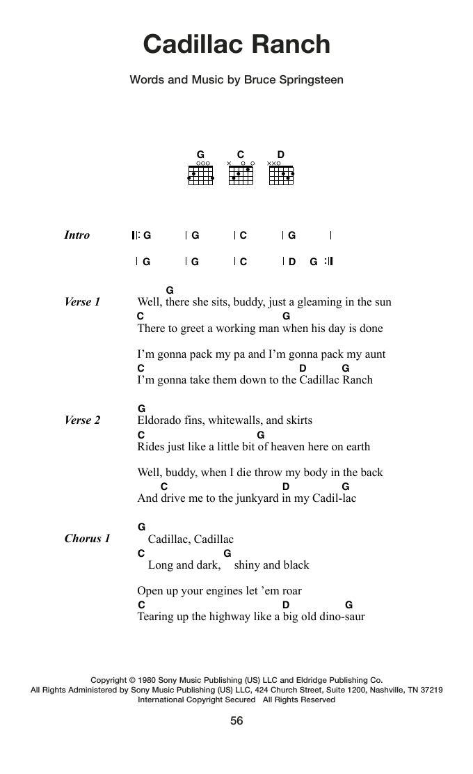 Produktgalerie: Seite 1 von 1 Cadillac Ranch, Bruce Springsteen, Gitarre