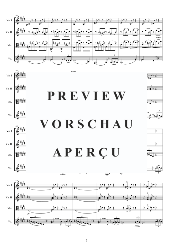 Produktgalerie: Seite 8 von 11 Streichquartett Nr. 2 in E-Dur, , Streicherquartett (Partitur und Einzelstimmen