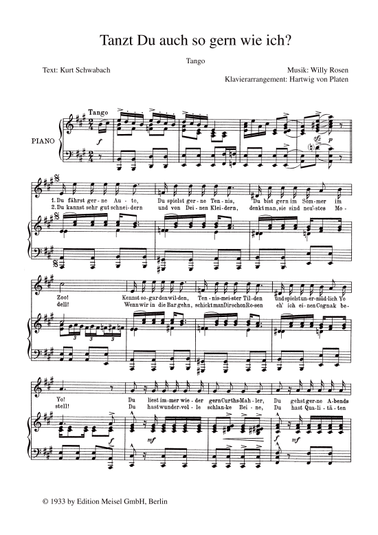 Produktbild zu: Tanzt Du auch so gern wie ichTango