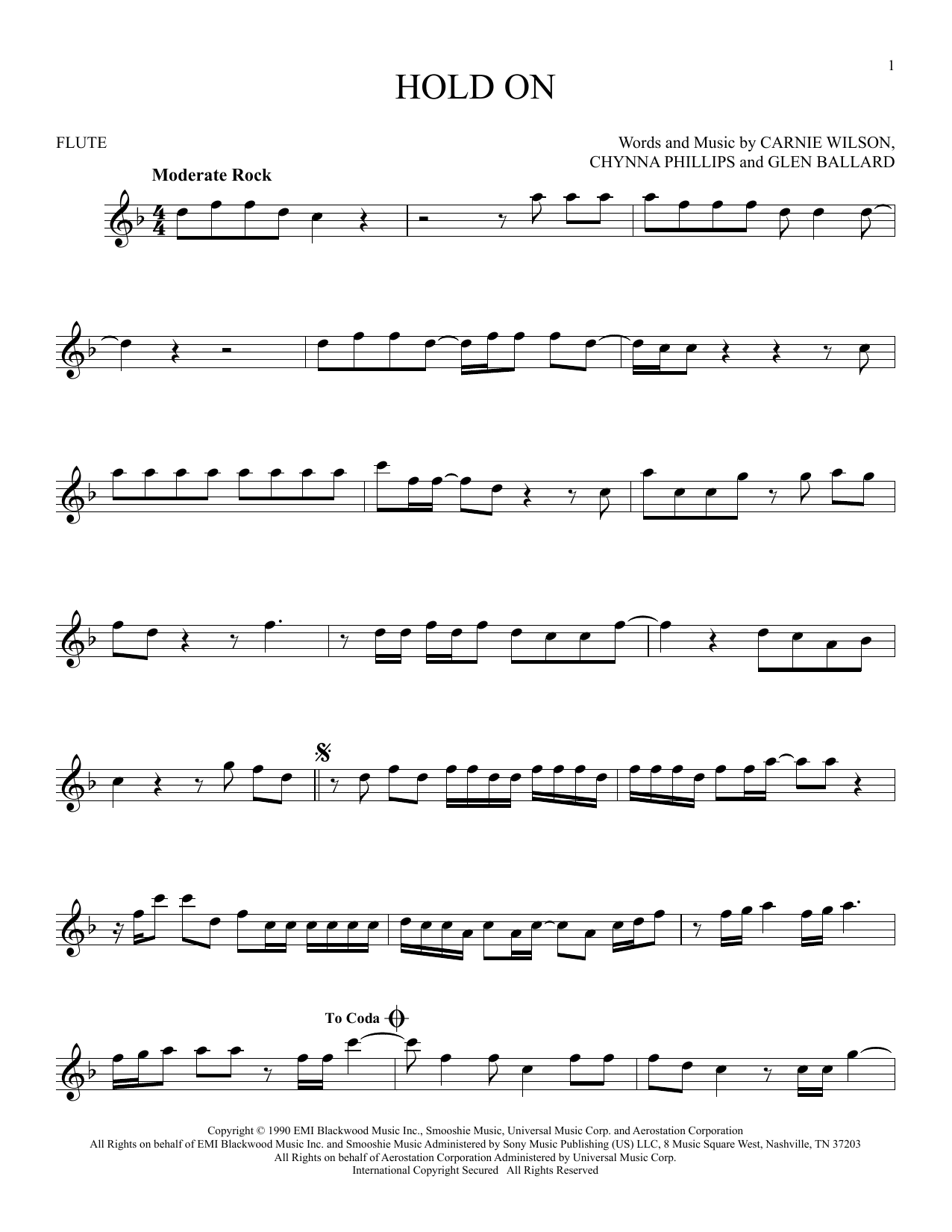 Product gallery: Page 1 of 1 Hold On, Wilson Phillips