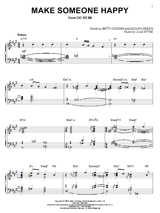 Produktbild zu: Make Someone Happy (from Do Re Mi)
