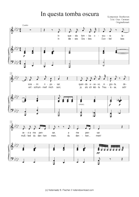 Produktbild zu: In questa tomba oscura  Beethoven
