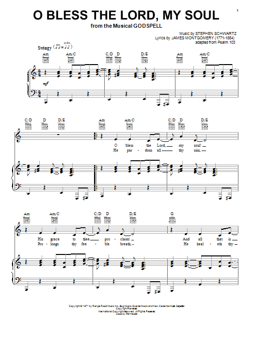 Produktbild zu: O Bless The Lord, My Soul