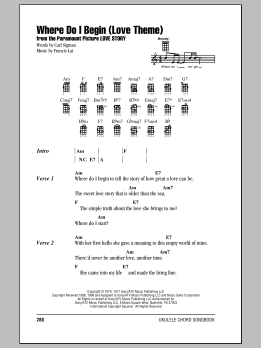Product gallery: Page 1 of 1 Where Do I Begin (Love Theme), Andy Williams