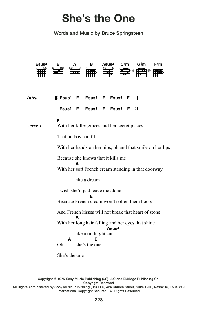 Produktgalerie: Seite 1 von 1 She's The One, Bruce Springsteen, Gitarre