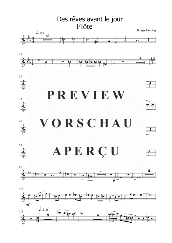 gallery: Des rêves avant le jour, , Gemischtes Ensemble - Flöte Einzelstimme