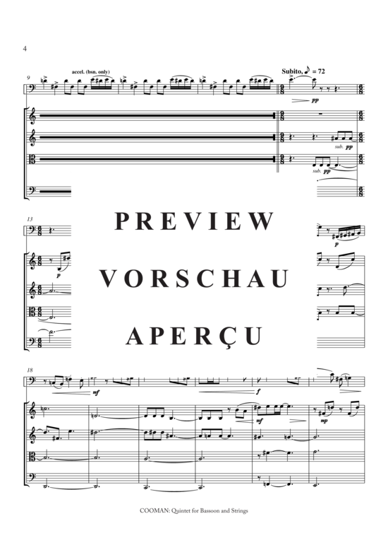 Product gallery: Page 5 of 21 Quintett für Fagott und Streicher, , 