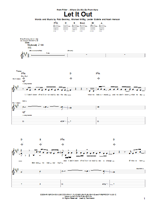 Produktgalerie: Seite 1 von 1 Let It Out, Pillar, Gitarre