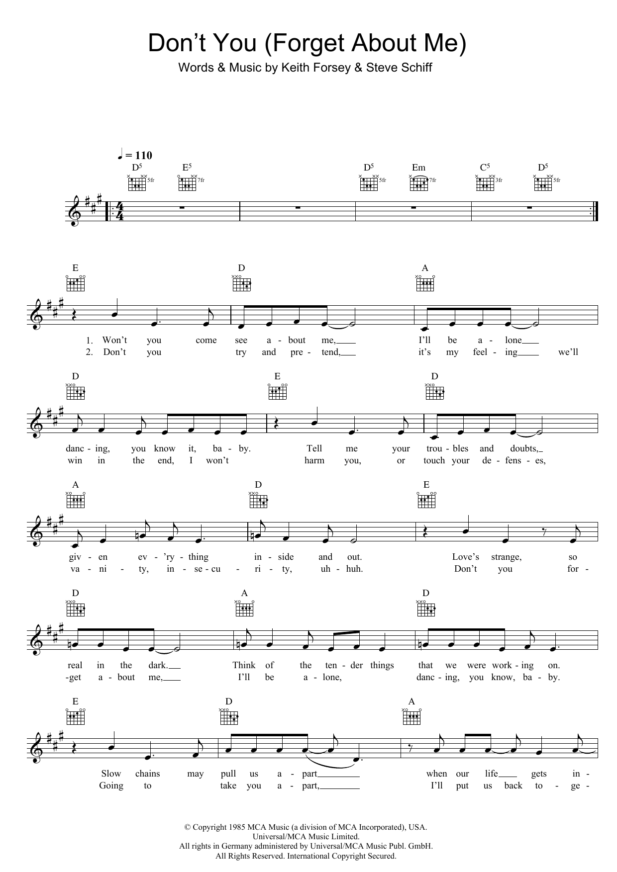 Produktbild zu: Don't You (Forget About Me)