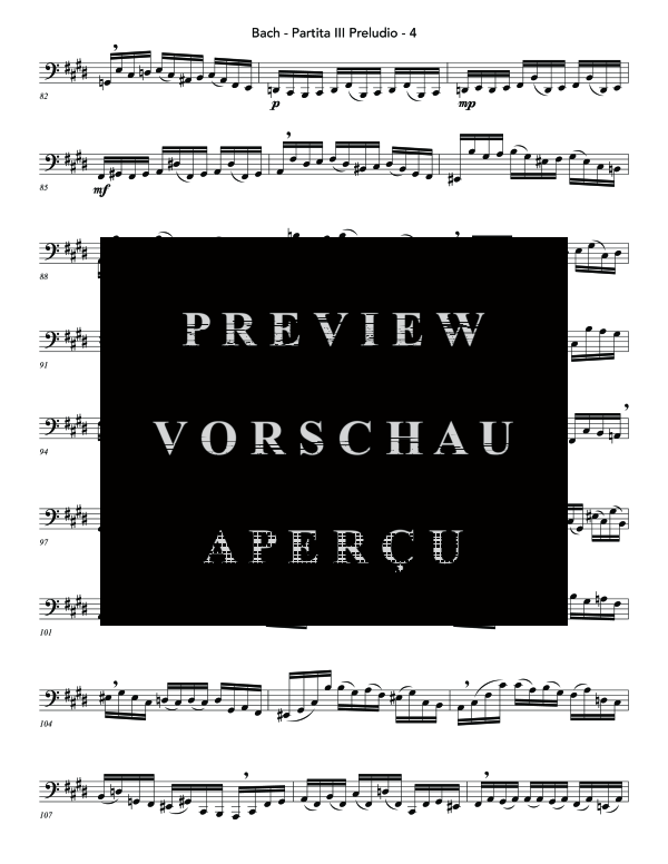 Produktgalerie: Seite 8 von 10 Preludio from Partita III in E major, BWV 1006, , (Tuba Solo)
