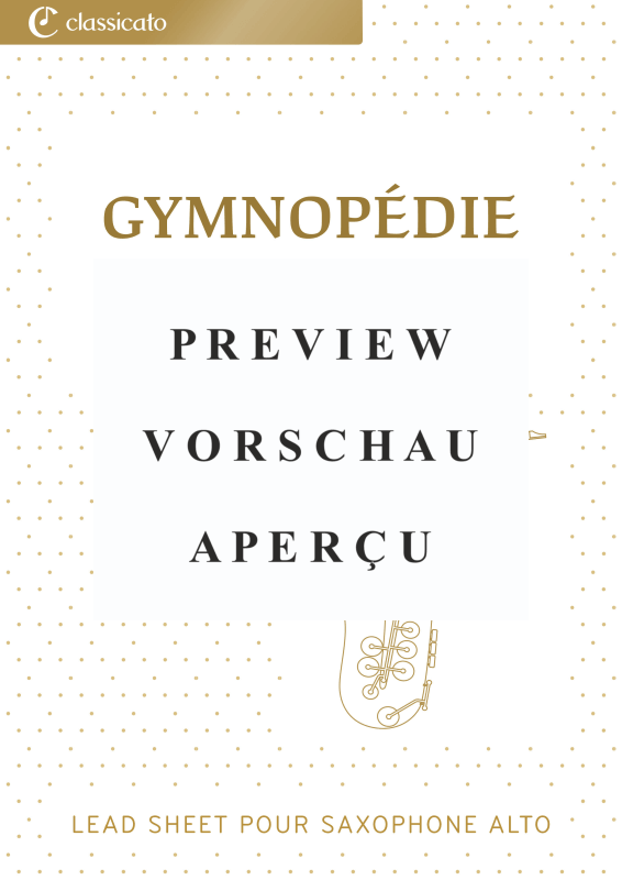 Product gallery: Page 2 of 6 Gymnopédie n° 1 - Version légèrement simplifiée, , Alto Saxophone In E Flat Solo and Chords - Leadsheet