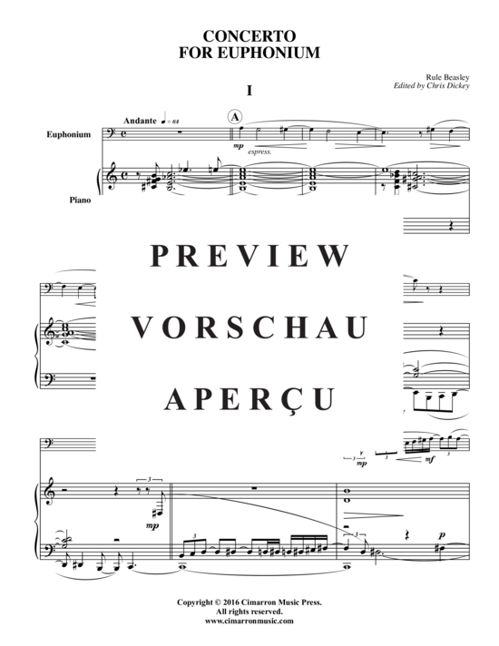 Product gallery: Page 3 of 21 Concerto for Euphononium , , (piano + euphonium)