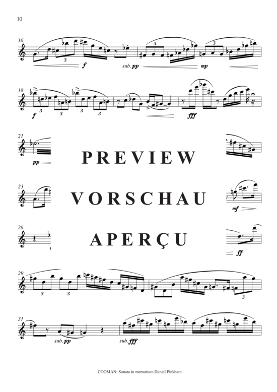 Product gallery: Page 11 of 19 Sonata in memoriam Daniel Pinkham , , (transverse flute)