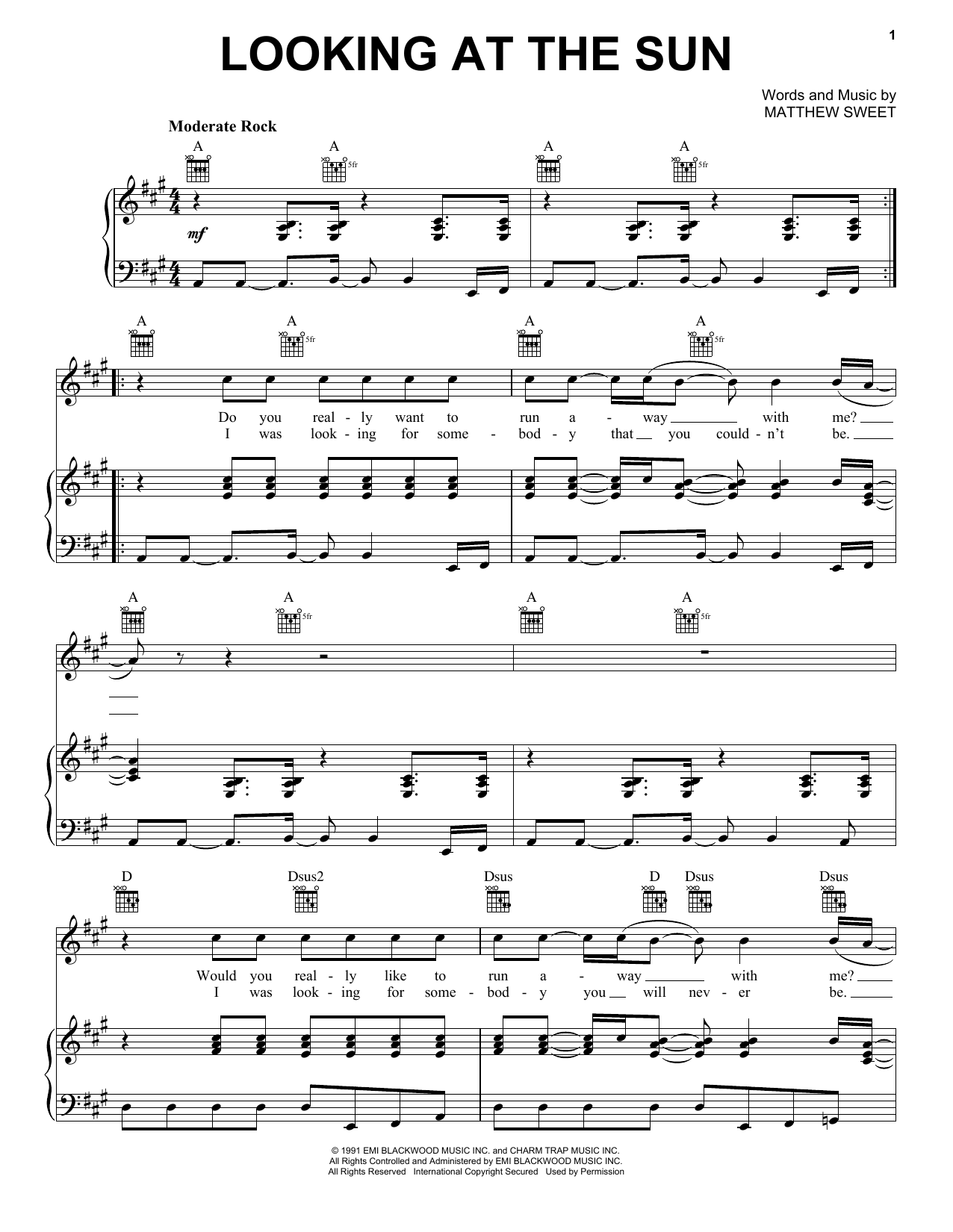 Produktgalerie: Seite 1 von 1 Looking At The Sun, Matthew Sweet, Gesang, Gitarre, Klavier
