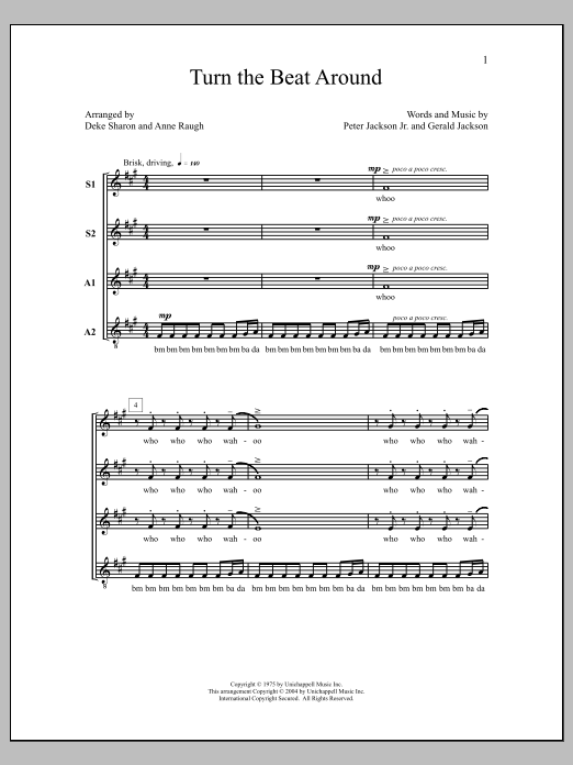 Produktgalerie: Seite 1 von 1 Turn The Beat Around (arr. Deke Sharon), Gloria Estefan, Chor